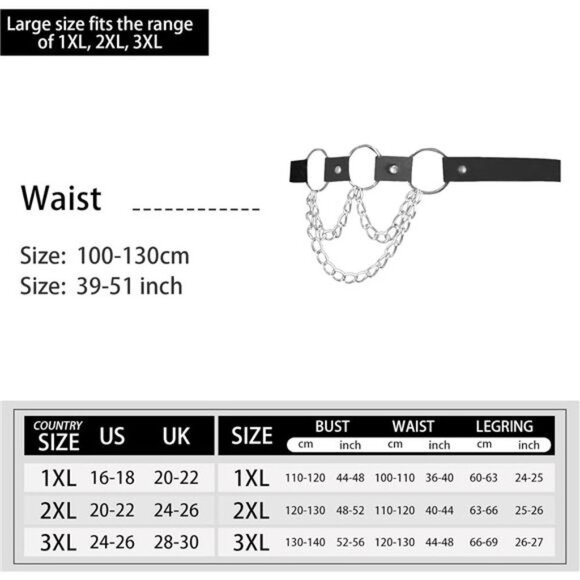 Waist Belt Fashion Harness Body Chest Belt With Chains - Lp-112-xxxl main image 7